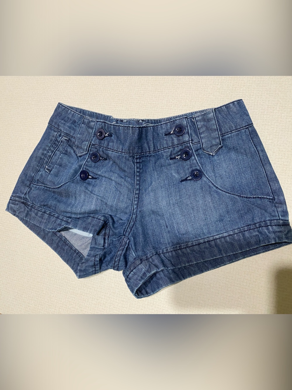 Women's Dark Blue Denim Sailor Shorts